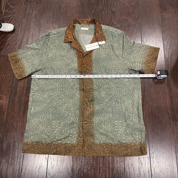 DRIES VAN NOTEN Carlton Boxy Brown Mint Cotton Shirt Men Size 54 NEW - Picture 3 of 10